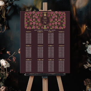 Zwaard & Schild Middeleeuwse Monogram Zitting Graf Poster