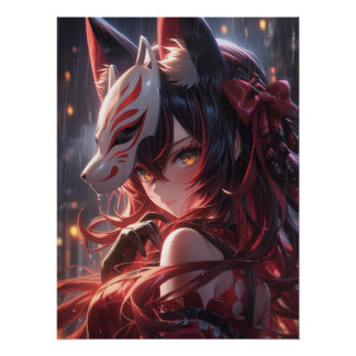 Zwaard van de Kitsune | Japanse Vos Samurai Perfect Poster