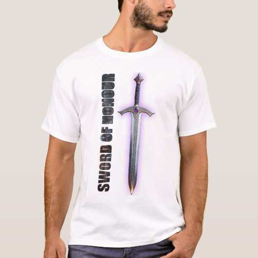 Zwaard van eer: Draag het embleem van moed T-shirt (Voorkant)