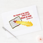 zwaard van het Christelijke geschenk Rechthoekige Sticker (Envelop)