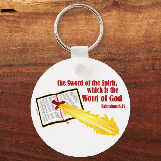 zwaard van het Christelijke geschenk Sleutelhanger (Voorkant)