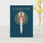 Zwaard van licht Wenskaart Kaart (Gele Bloem)