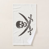 Zwaard van Obsidiaan Schedel Piratenvlag van Calic Handdoek (Handdoek)