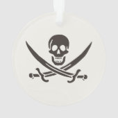 Zwaard van Obsidiaan Schedel Piratenvlag van Calic Ornament (achterkant)