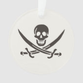 Zwaard van Obsidiaan Schedel Piratenvlag van Calic Ornament (voorkant)