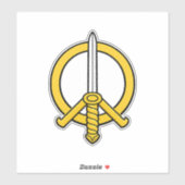 Zwaard van Vrede Embleem - Middeleeuws Vredes Symb Sticker (Vel)