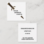 zwaard vierkante visitekaartje (Voorkant / Achterkant)