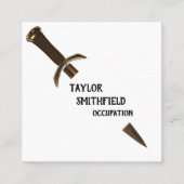 zwaard vierkante visitekaartje (Voorkant)