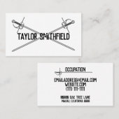 zwaard visitekaartje (Voorkant / Achterkant)