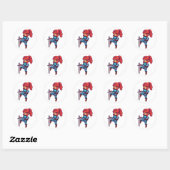 Zwaard Vrouw RPG Warrior Ronde Sticker (Vel)