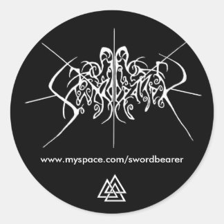 Zwaarddrager sticker met Valknut