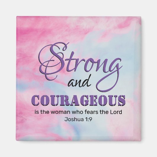 Zwaardeloos Christelijk STERK COURAGEOUS VROUW Magneet (Voorkant)