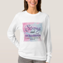 Zwaardeloos Christelijk STERK COURAGEOUS VROUW T-shirt