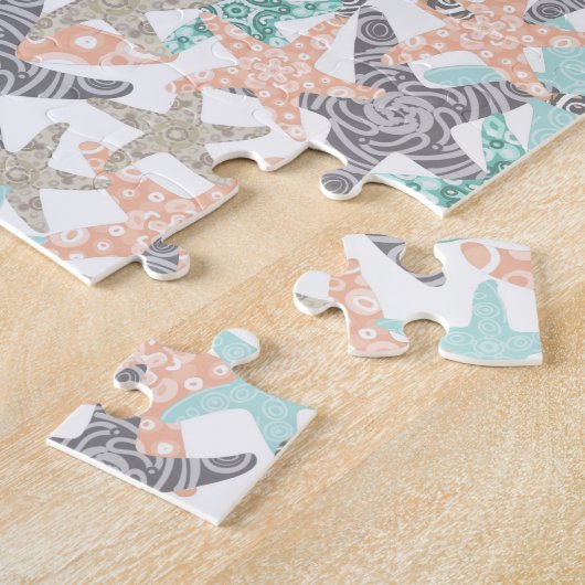 Zwaardeloos patroonpatroon Jigzaag Puzzle Legpuzzel (Zijkant)