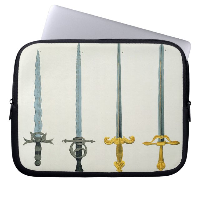Zwaarden, bord uit 'Een geschiedenis van de ontwik Laptop Sleeve (Voorkant)