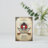 Zwaarden en hart - Visitekaartje (Staand voorkant)