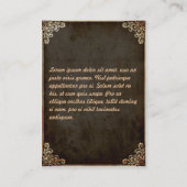 Zwaarden en hart - Visitekaartje (Achterkant)