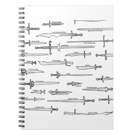 Zwaarden en middeleeuwse wapens notitieboek (Voorkant)