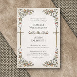 Zwaarden Gamer Fantasy Wedding Kaart<br><div class="desc">Wanneer je zijn en haar zwaarden hebt, zijn deze huwelijksuitnodigingen de perfecte match. De coördinerende stukken van deze middeleeuwse zwaarden bruiloft uitnodiging suite zijn voorzien van twee verschillende zwaarden met oude bloemendetails en Keltische tekst op een perkament achtergrond. Perfect voor uw Renaissance bruiloft of epische fantasie bruiloft. Bestel uw gedrukte...</div>