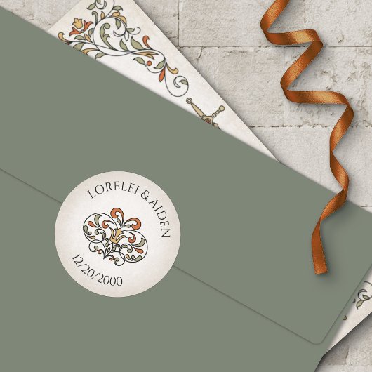 Zwaarden Gamer Fantasy Wedding Ronde Sticker