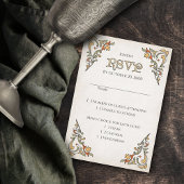 Zwaarden Gamer Fantasy Wedding RSVP Kaartje
