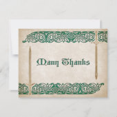 Zwaarden Keltische bruiloft Bedankkaart (Voorkant)