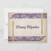 Zwaarden Keltische bruiloft Bedankkaart (Voorkant)