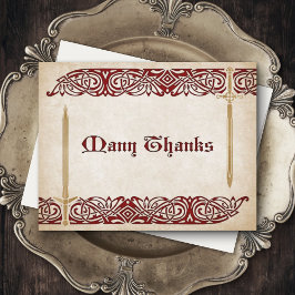 Zwaarden Keltische bruiloft Bedankkaart