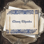 Zwaarden Keltische bruiloft Bedankkaart