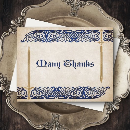 Zwaarden Keltische bruiloft Bedankkaart