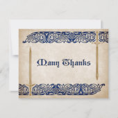 Zwaarden Keltische bruiloft Bedankkaart (Voorkant)