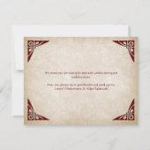 Zwaarden Keltische bruiloft Bedankkaart (Achterkant)