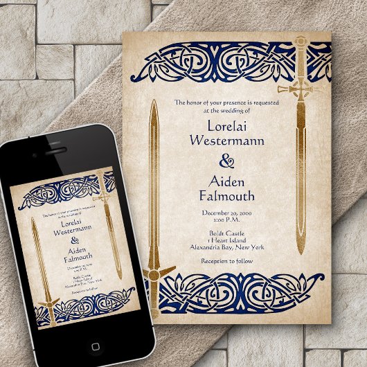 Zwaarden Keltische bruiloft Kaart