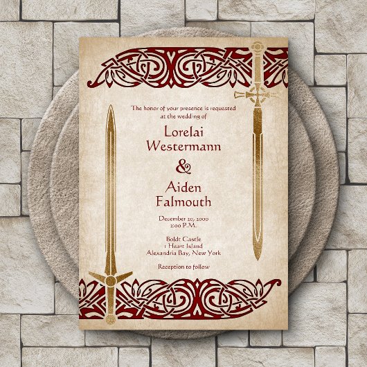 Zwaarden Keltische bruiloft Kaart