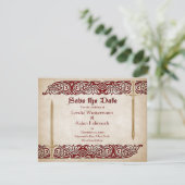 Zwaarden Keltische bruiloft Save The Date (Staand voorkant)