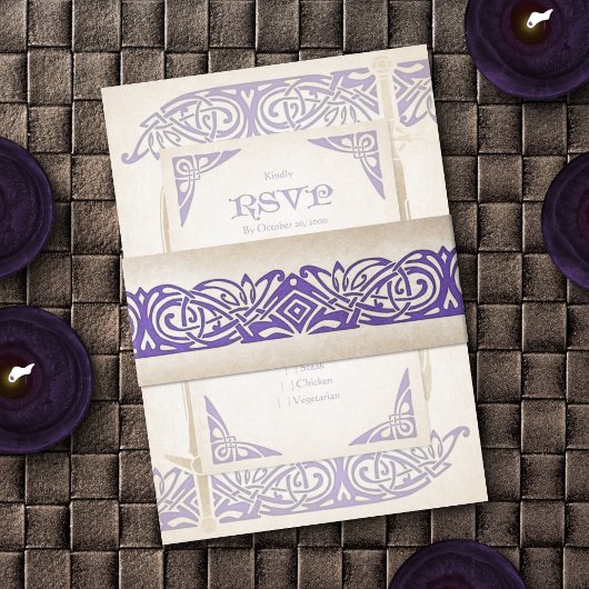 Zwaarden Keltische bruiloft Uitnodigingen Wikkel