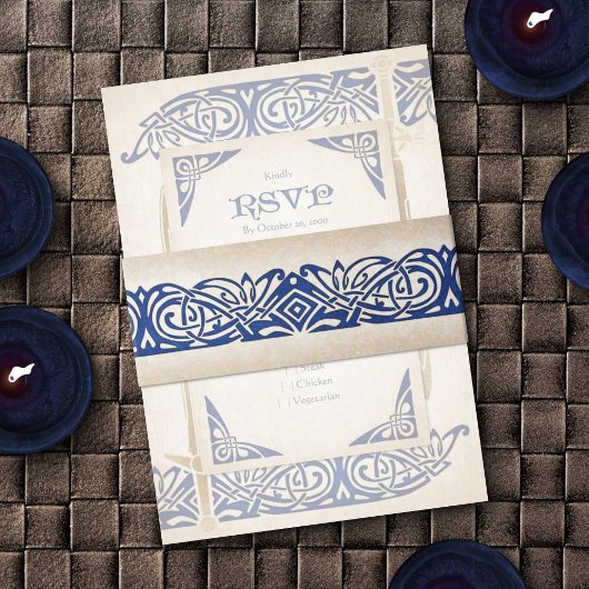 Zwaarden Keltische bruiloft Uitnodigingen Wikkel