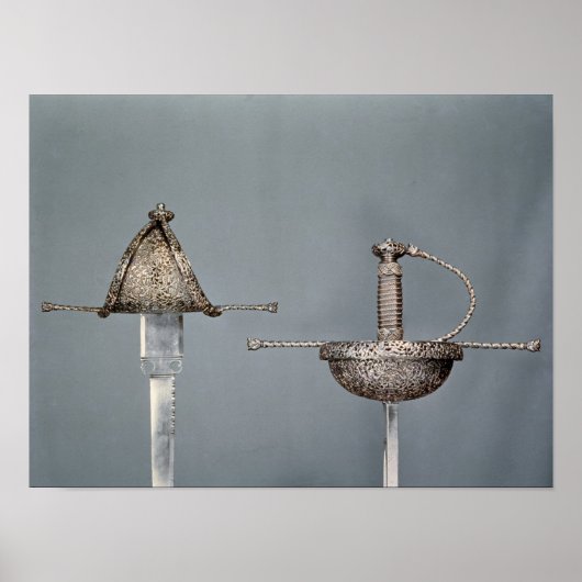 Zwaarden: met bekerfolie gehakte zeeflap van gevlo poster (Voorkant)