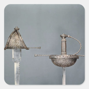 Zwaarden: met bekerfolie gesneden riem van gesnede vierkante sticker