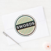 Zwaarden Stad Pride Embleem – Ierse identiteit Ronde Sticker (Envelop)