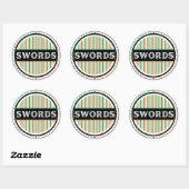 Zwaarden Stad Pride Embleem – Ierse identiteit Ronde Sticker (Vel)