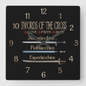 Zwaarden van de Cross Dresden fans Vierkante Klok (Voorkant)