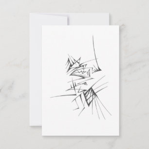 Zwaarden Zwart Wit Abstract Tribal Tattoo Kunst Bedankkaart