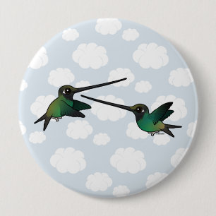 Zwaardengevecht-Hummingvogels Ronde Button 4,0 Cm