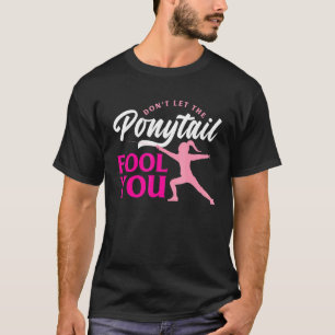 Zwaardmakerij Vrouw Sword Fighting Fencing Sport T-shirt