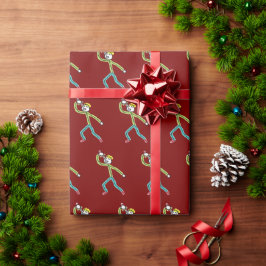 Zwaardslikkende Stickman Cadeaupapier