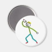 Zwaardslikkende Stickman Magneet (Voorkant / Achterkant)