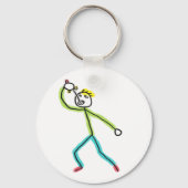 Zwaardslokkende Stickman Sleutelhanger (Achterkant)