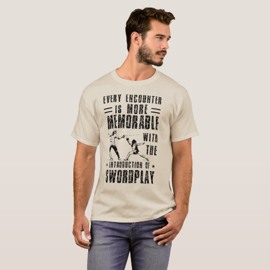 zwaardspel introduceren t-shirt (Voorkant volledig)