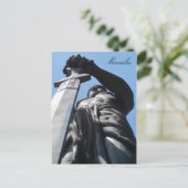 zwaardstandbeeld manilla briefkaart (Staand voorkant)